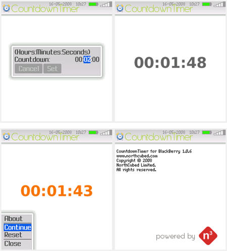 Countdown Timer For BlackBerry