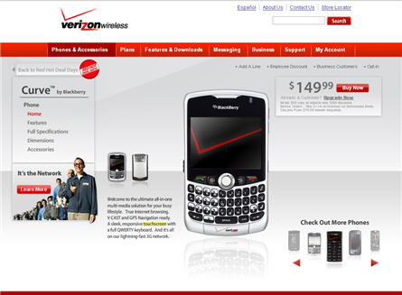 Verizon BlackBerry Curve