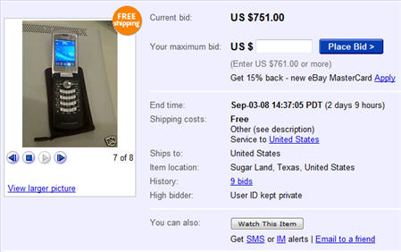 BlackBerry KickStart on eBay