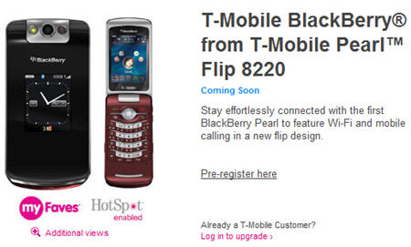 T-Mobile BlackBerry Pearl Flip