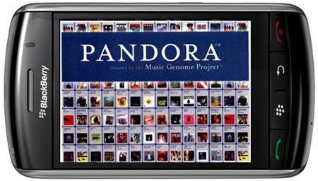 Pandora for BlackBerry Storm Pandora for BlackBerry Storm