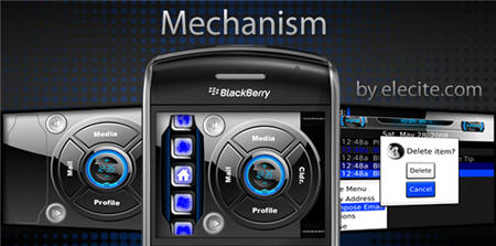 Mechanism Premium BlackBerry Theme From Elecite