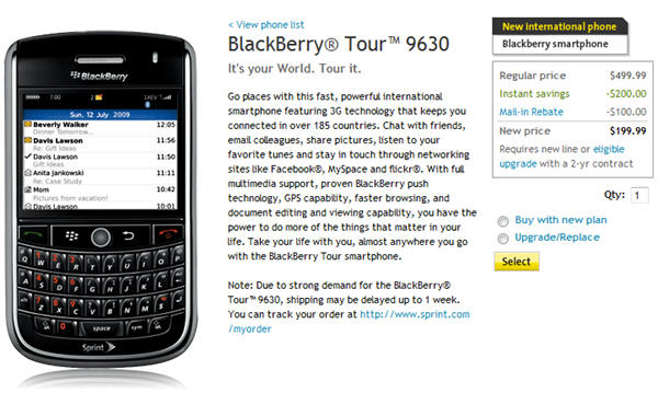 Sprint BlackBerry Tour