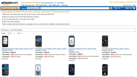 AT&T 1¢ Sale