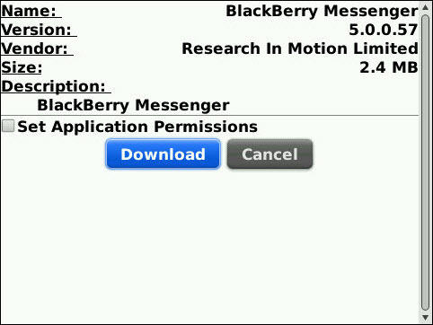 BlackBerry Messenger 5.0.0.57