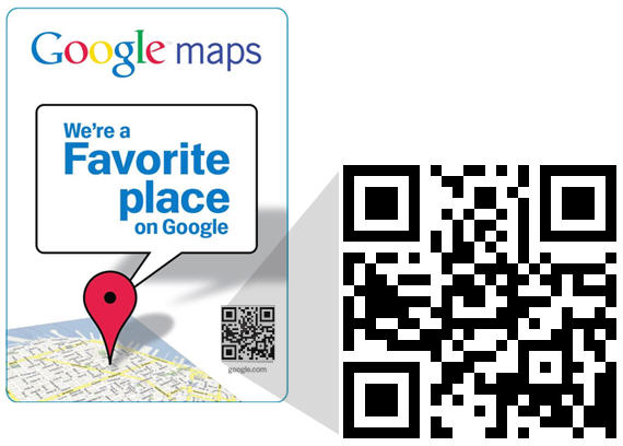 Favorite Places On Google QR Code