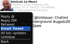 Seesmic for BlackBerry 1.1