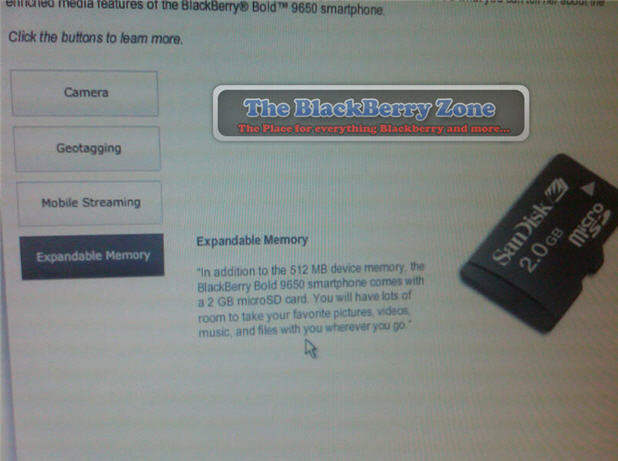 Verizon BlackBerry Bold 9650 Training Materials